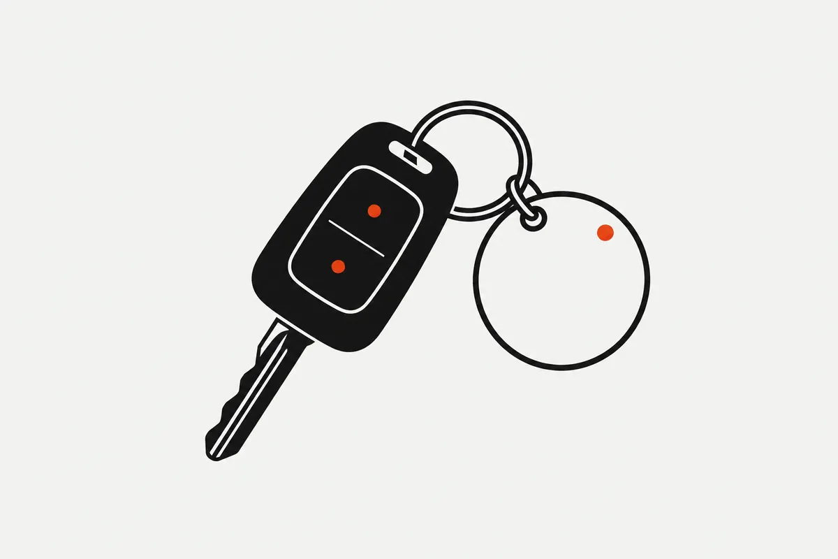 Dibujo de una llave de coche