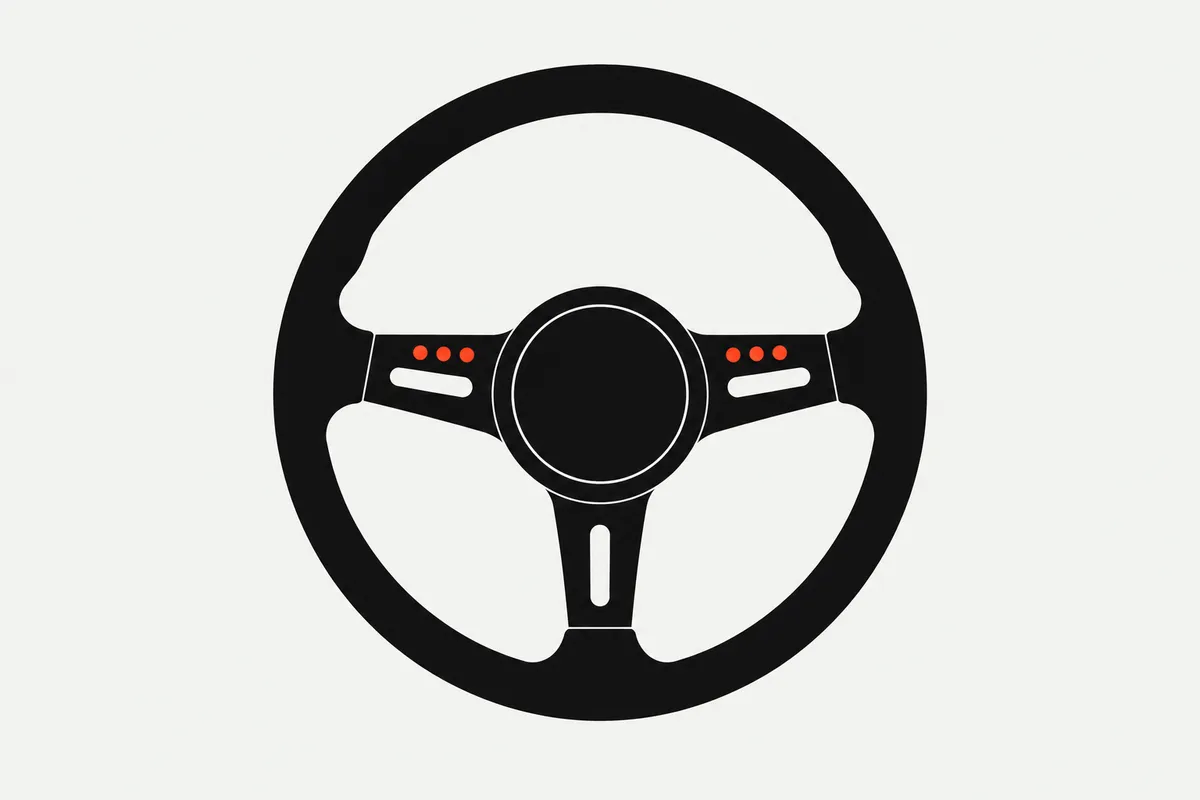 Dibujo de un volante de coche